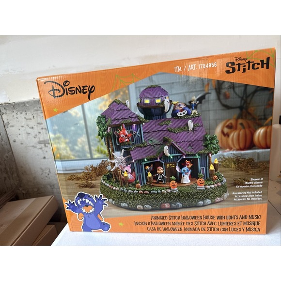 Disney Animated Stitch Halloween House with Lights And Music NEW.